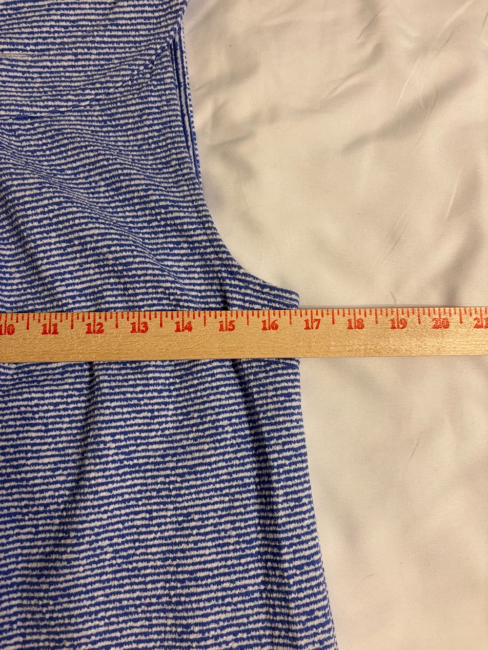 Talbots Blue White Striped Sleeveless Top Size Medium Knit Tank - Picture 4 of 8